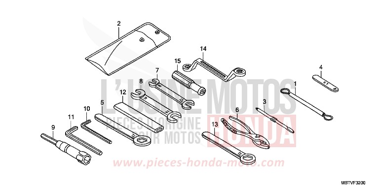 OUTILS de Varadero ABS PEARL CONCOURS BLACK (NHA65) de 2011